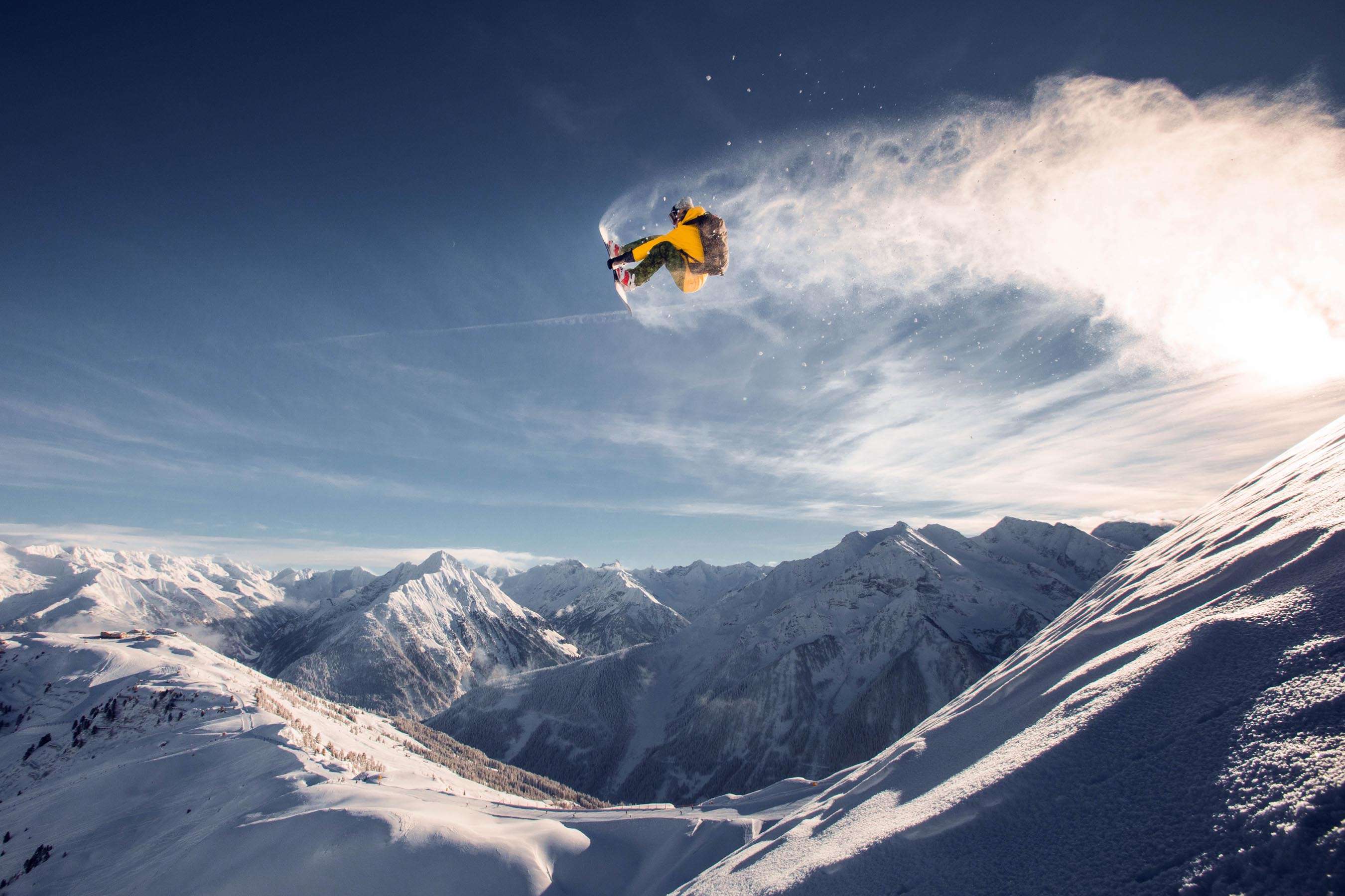 Awesome Snowboard Jump